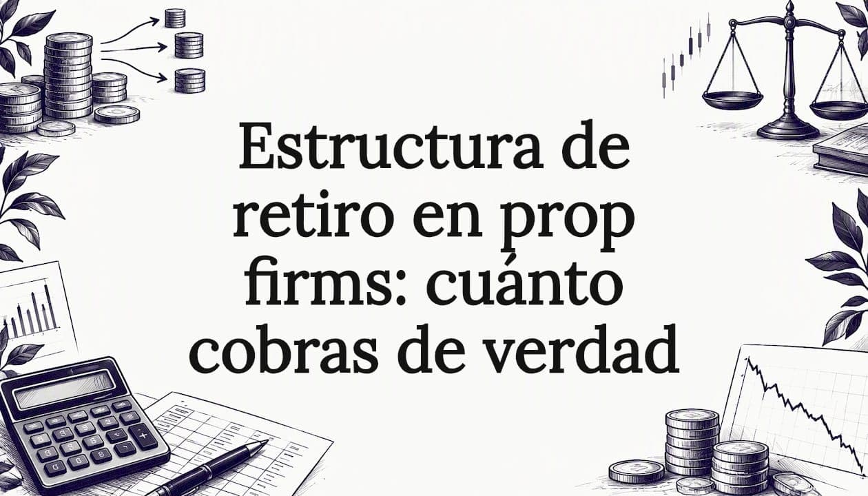 Estructura de retiro en prop firms: cuánto cobras de verdad